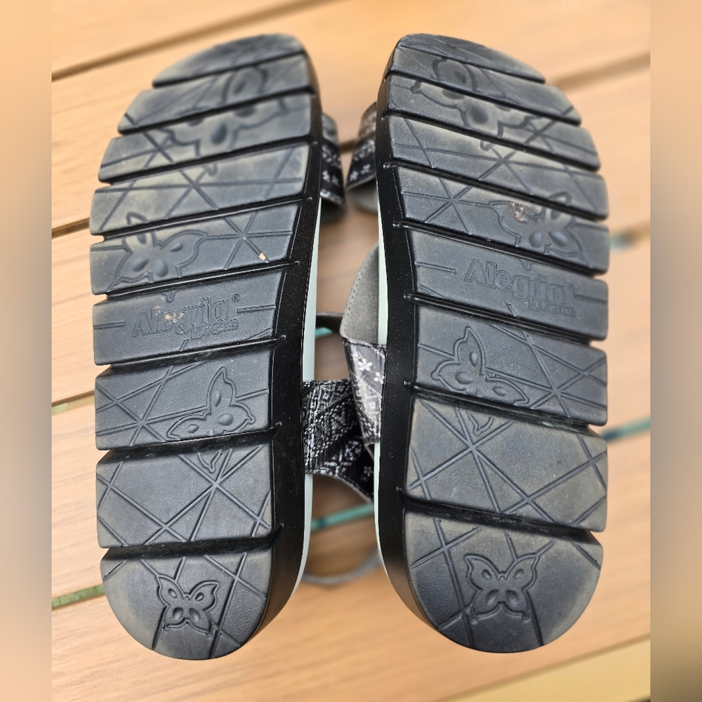 Women's ALEGRIA Sandal Open Toe Black Sandals Size 42/ 10.5-11 - Picture 4 of 9